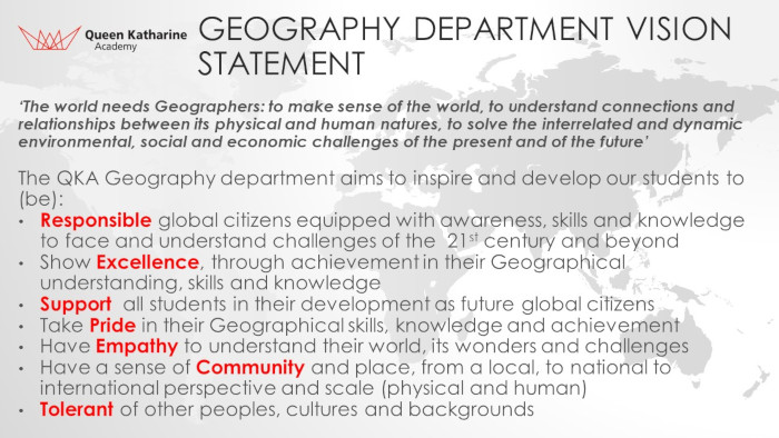 Geography Vision Statement