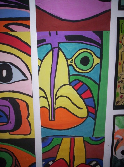 Tribal bird face