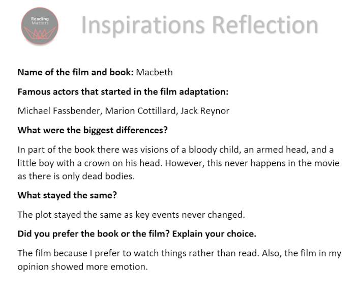Harrison Macbeth - Film / Play comparison
