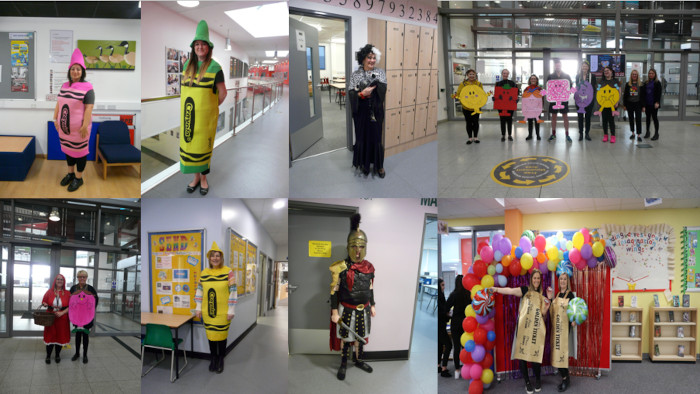 Various costumes from world book day