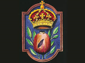 A contemporary illustration combining Henry VIII’s royal crown and the pomegranate of Katharine of Aragon
