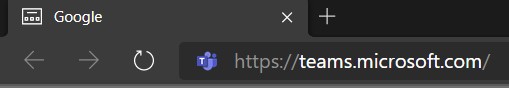 Picture of URL in the Address bar